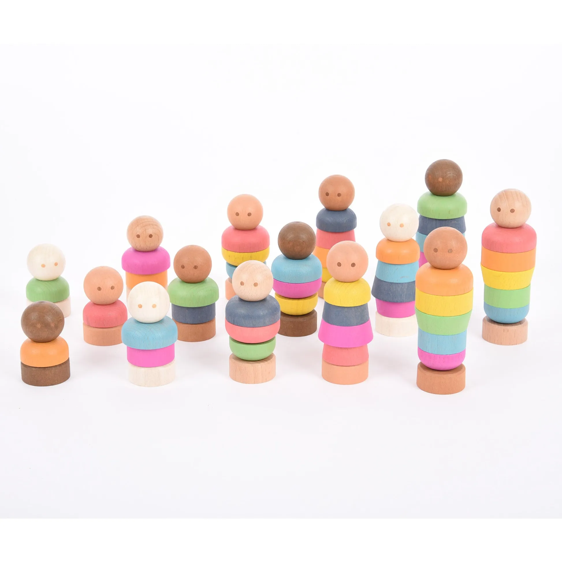 Educators Resource TickiT Rainbow Community People - Multicolored Educational Figures Set* Preschool Education Toys & Activities