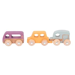 Educators Resource TickiT Rainbow Wooden Adventure Vehicles - Set of 3* Preschool Vehicles|Preschool Education Toys & Activities