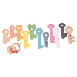 Educators Resource TickiT Rainbow Wooden Keys - 11 Colorful Beechwood Pieces* Developmental Toys