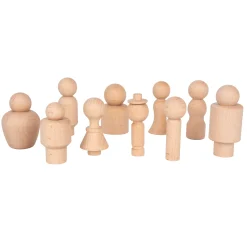 Educators Resource TickiT Wooden Community Figures - Set of 10 - Creative Play for Toddlers* Preschool Figures & Playsets|Preschool Education Toys & Activities