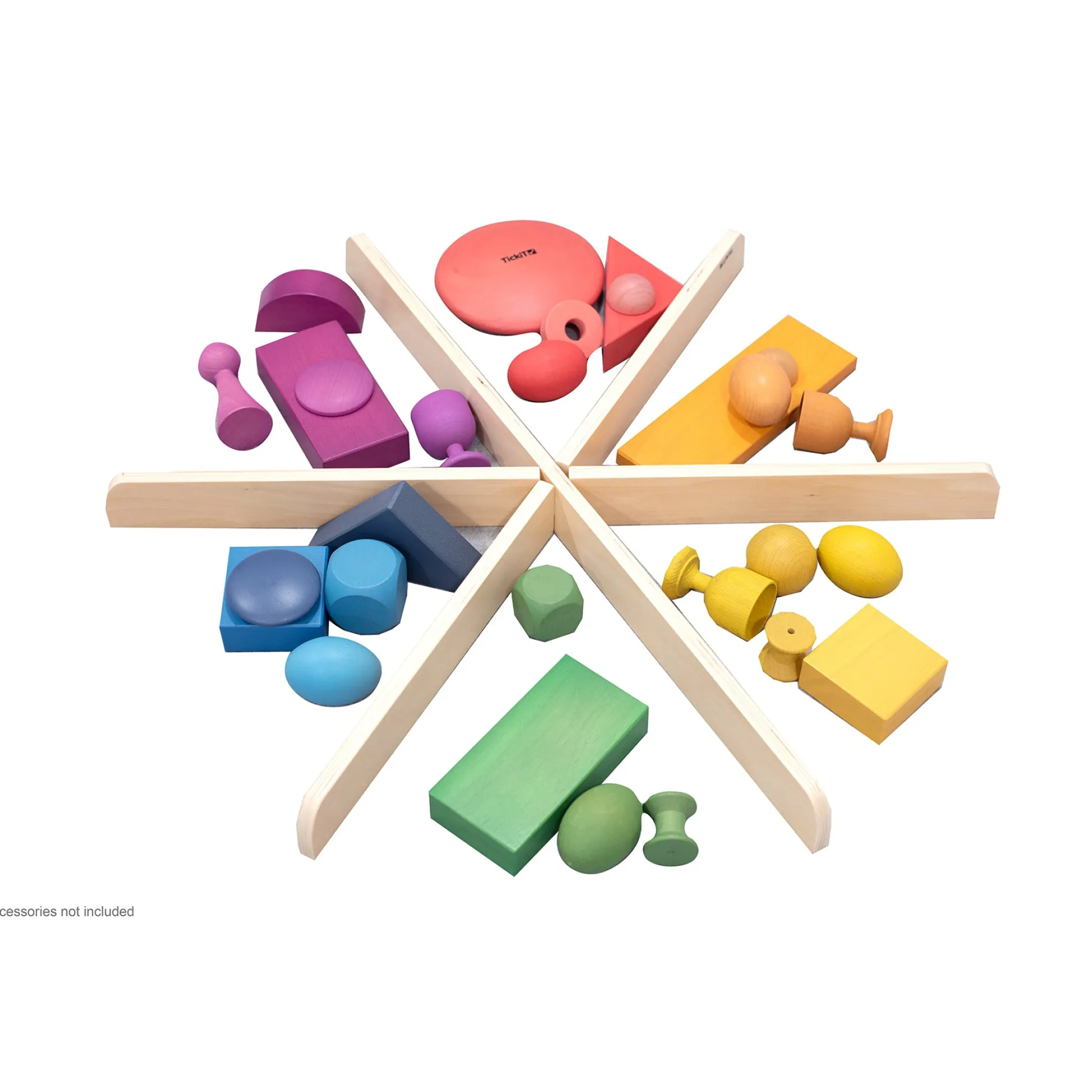 Educators Resource TickiT Wooden Discovery Dividers - Birch Plywood Playtime Circle* Preschool Education Toys & Activities