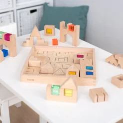 Educators Resource TickiT Wooden Gem Building Blocks - Colorful Creative Play Set* Wood & Jumbo Blocks