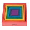 Educators Resource TickiT Wooden Rainbow Architect Squares - 7 Piece Nesting Set* Wood & Jumbo Blocks