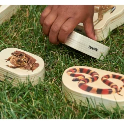 Educators Resource TickiT Wooden Reptile & Amphibian Blocks - 15-Piece Set* Wood & Jumbo Blocks