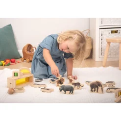 Educators Resource TickiT Wooden Wild Animal Blocks - Imaginative Play Set of 15* Preschool Building Sets & Blocks|Preschool Education Toys & Activities