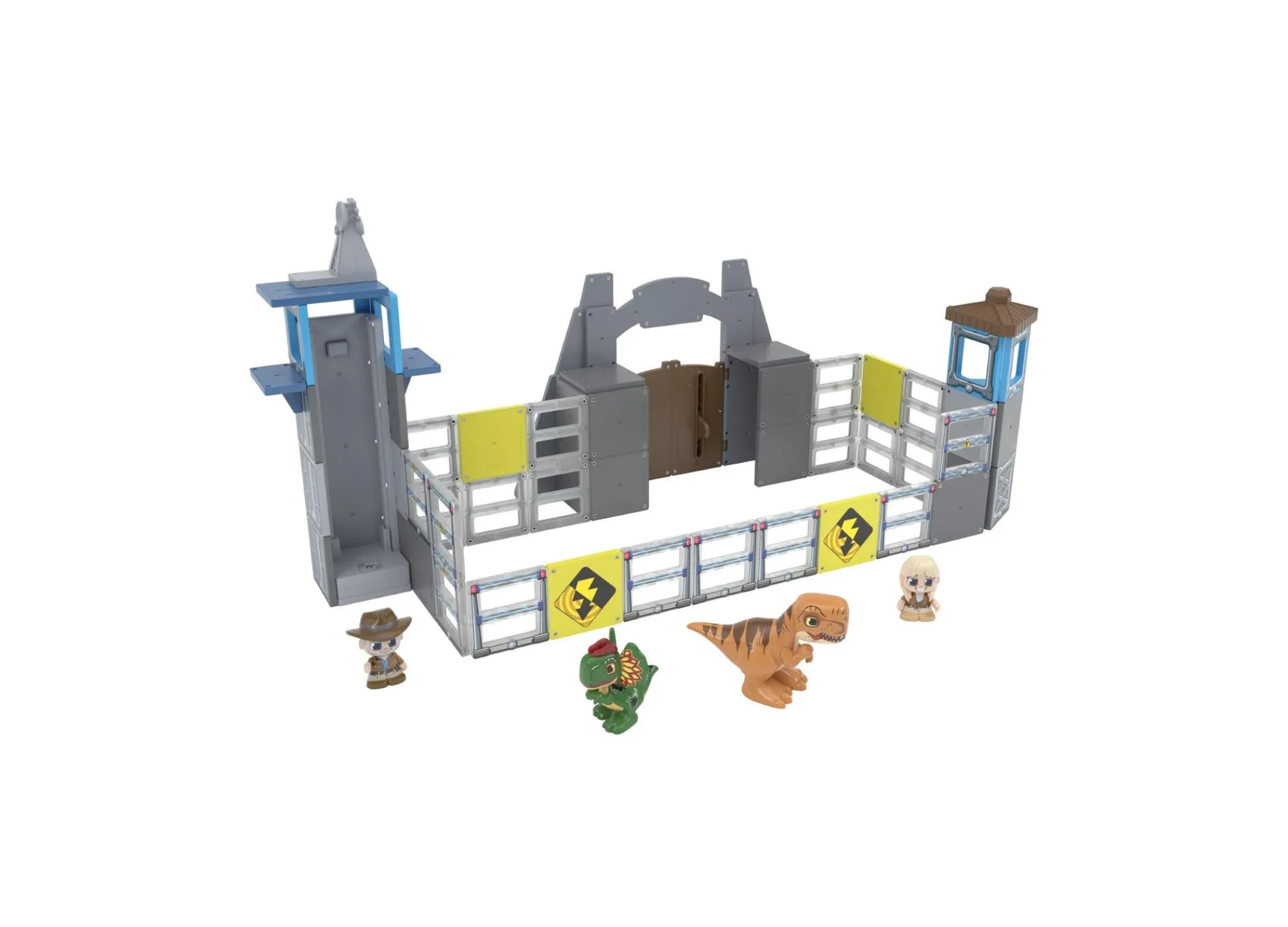Macy's - Supplier Tile Town Jurassic World Dino Escape Magnetic Tiles Playset, 69 Piece* Lego Jurassic World|Magnetic Tiles & Building Sets