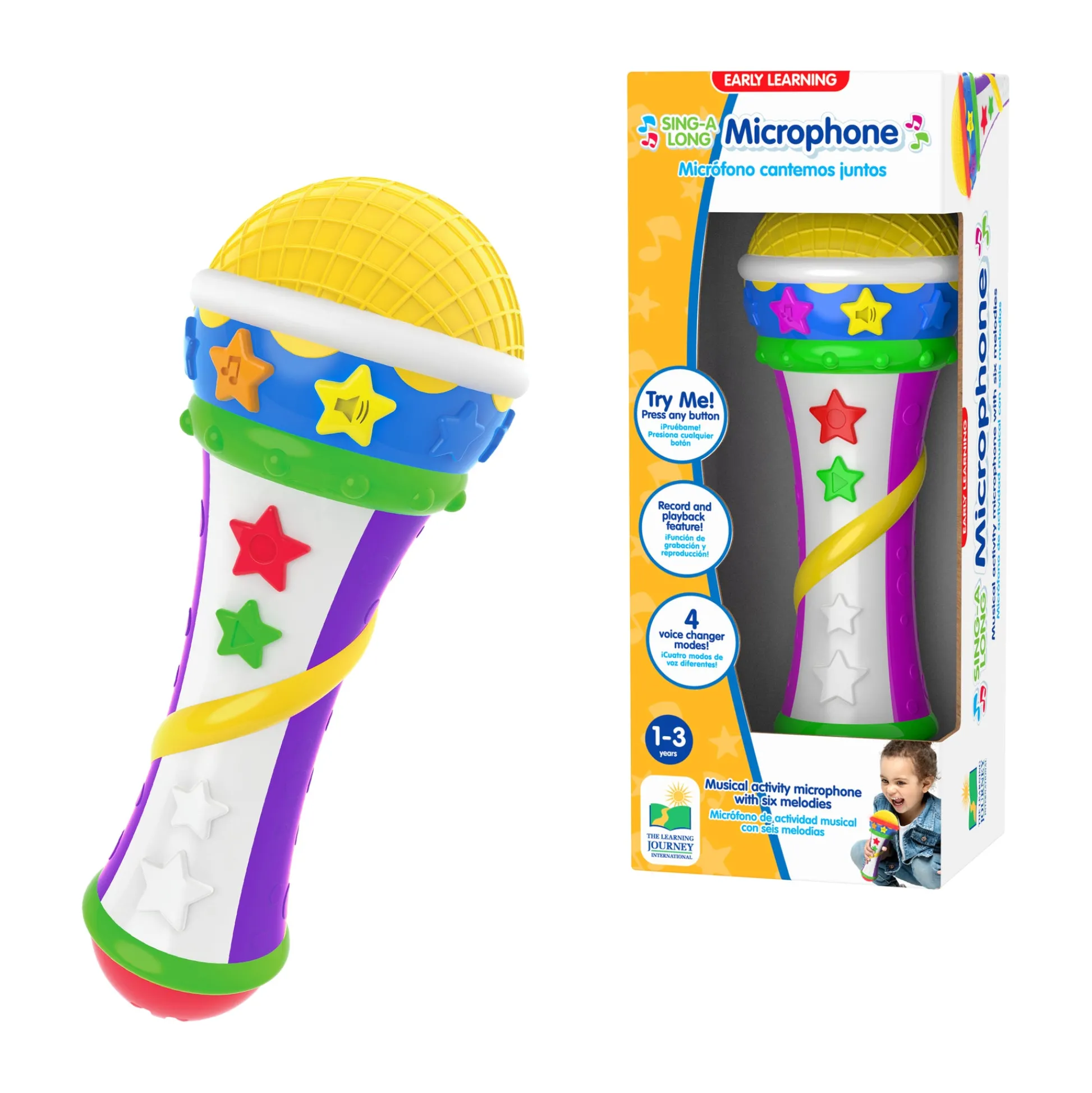 AreYouGame Tiny Tunes Early Learning Sing-A-Long Microphone for Toddlers* Preschool Education Toys & Activities