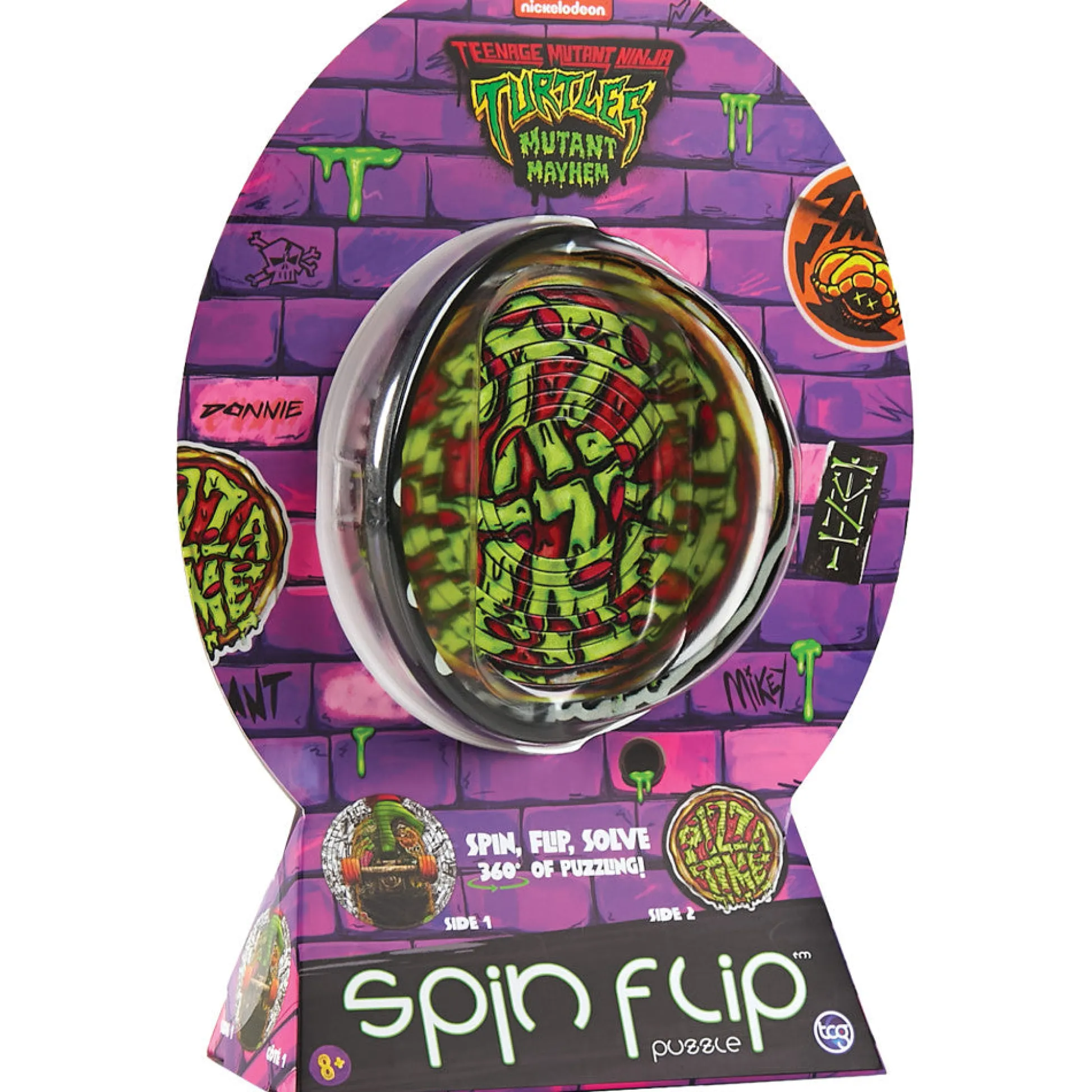 Flat River Group TMNT Spin Flip Puzzle - Double-Sided 12-Ring Challenge* Puzzles