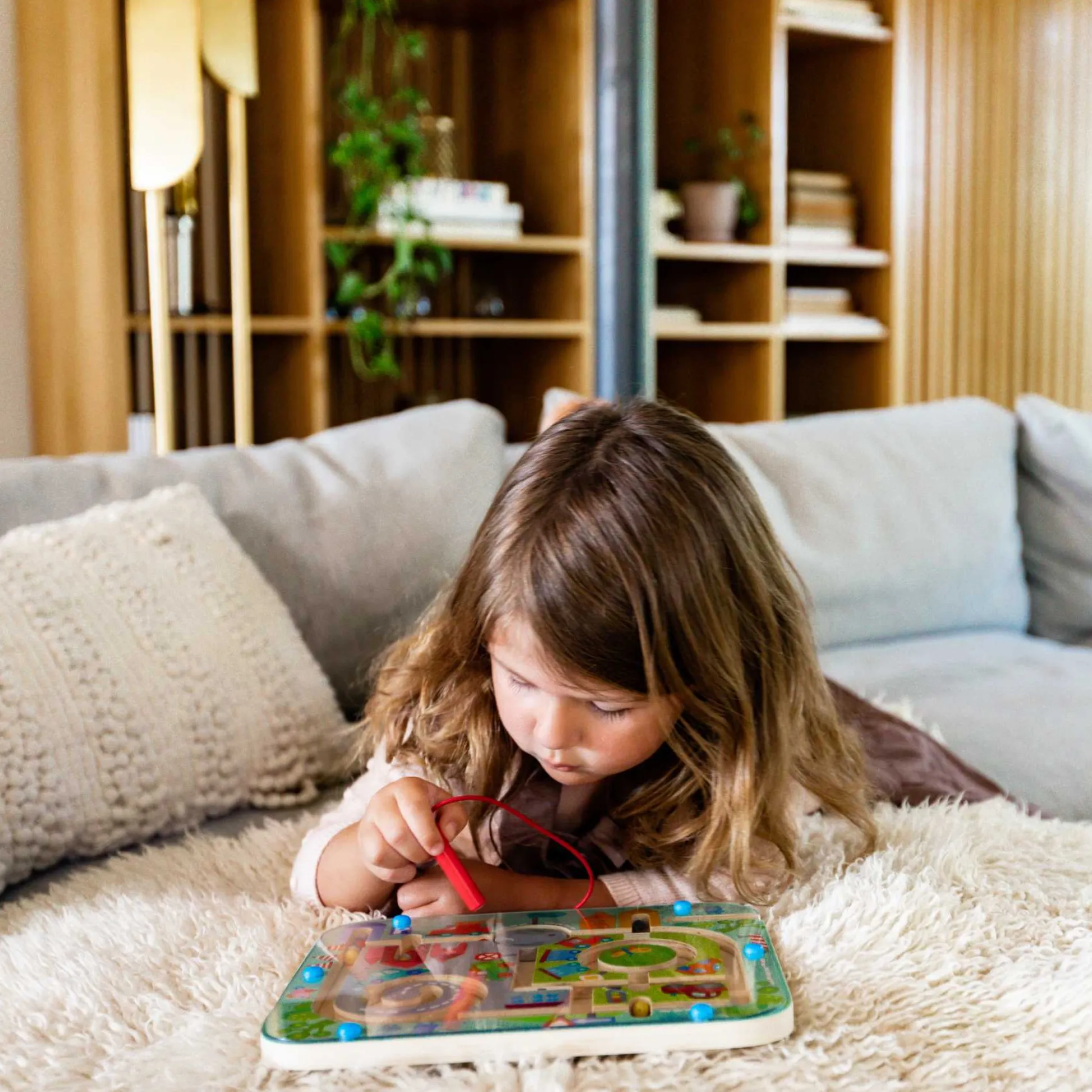 HABA USA Town Maze Magnetic Puzzle Game - Montessori-Inspired Educational Toy* Puzzles|Preschool Education Toys & Activities