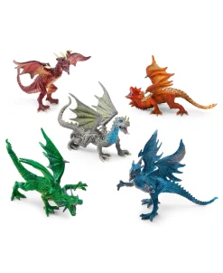 Macy's - Supplier Toys R Us Exclusive Dragon Collectibles Set - 5 Unique Hand-Painted Figures* Animal Zone|Collectible Figures & Playsets