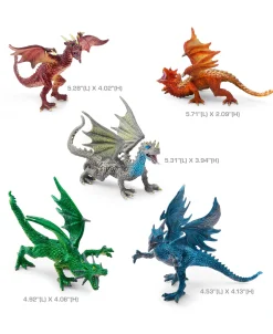 Macy's - Supplier Toys R Us Exclusive Dragon Collectibles Set - 5 Unique Hand-Painted Figures* Animal Zone|Collectible Figures & Playsets