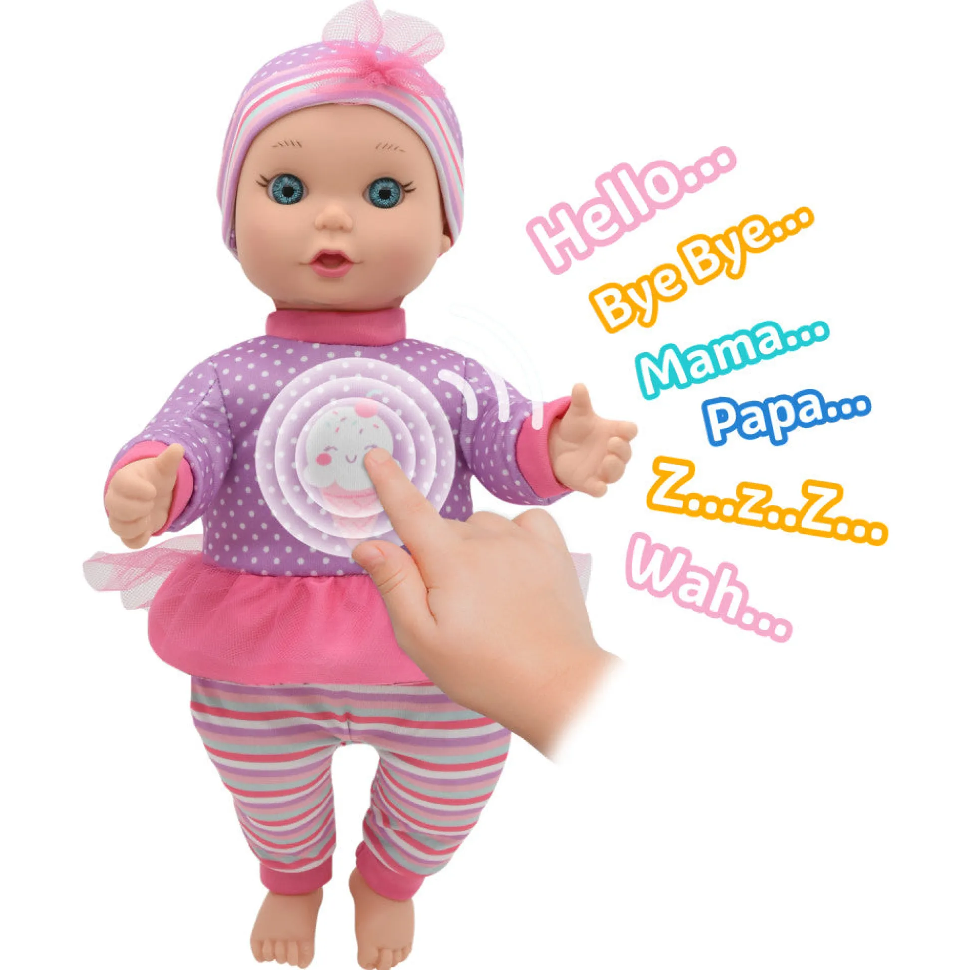 Flat River Group Toys R Us 12-inch Little Darling Talking Baby Doll* Social & Emotional Skills|Baby Dolls
