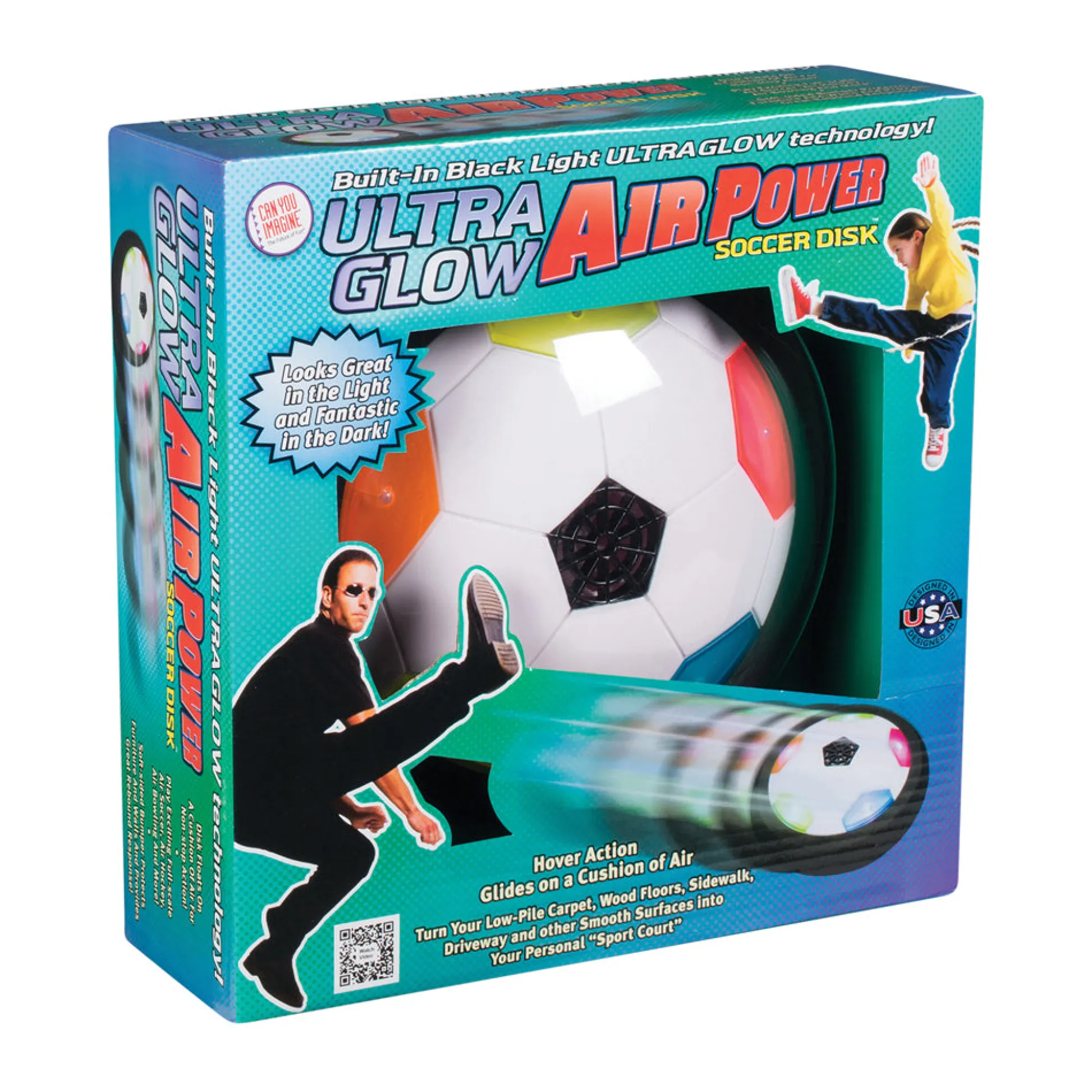 AreYouGame Toysmith Ultra Glow Air Power Soccer Disk - Light-Up Indoor Play* Toy Sports