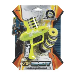 Flat River Group Toysmith Zip Shot Shooter - Neon Green Foam Disc Gun* Nerf & Toy Blasters|Nerf & Toy Blasters