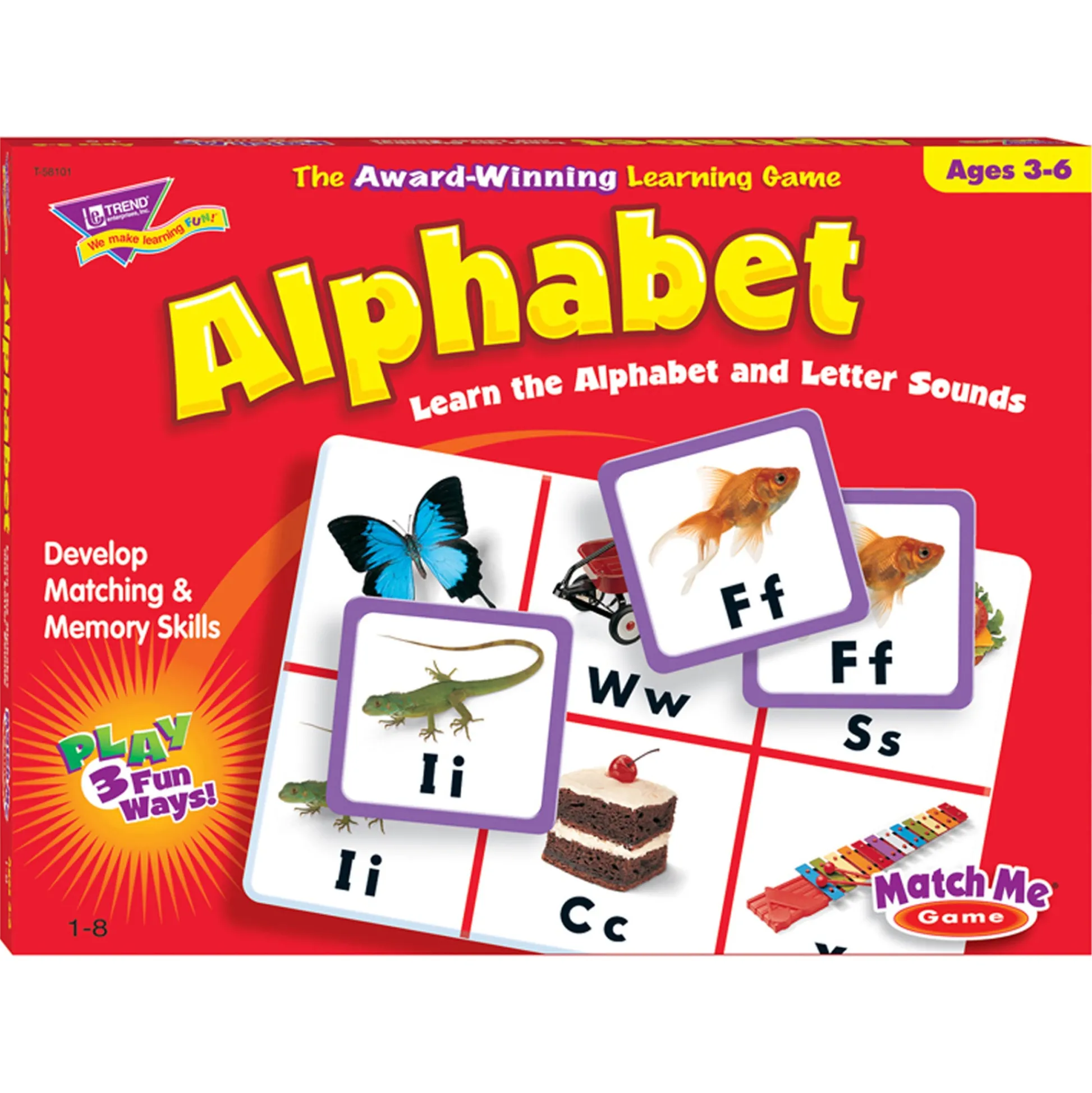 Educators Resource TREND Alphabet Match Me Games - Interactive Learning Fun* Preschool Education Toys & Activities