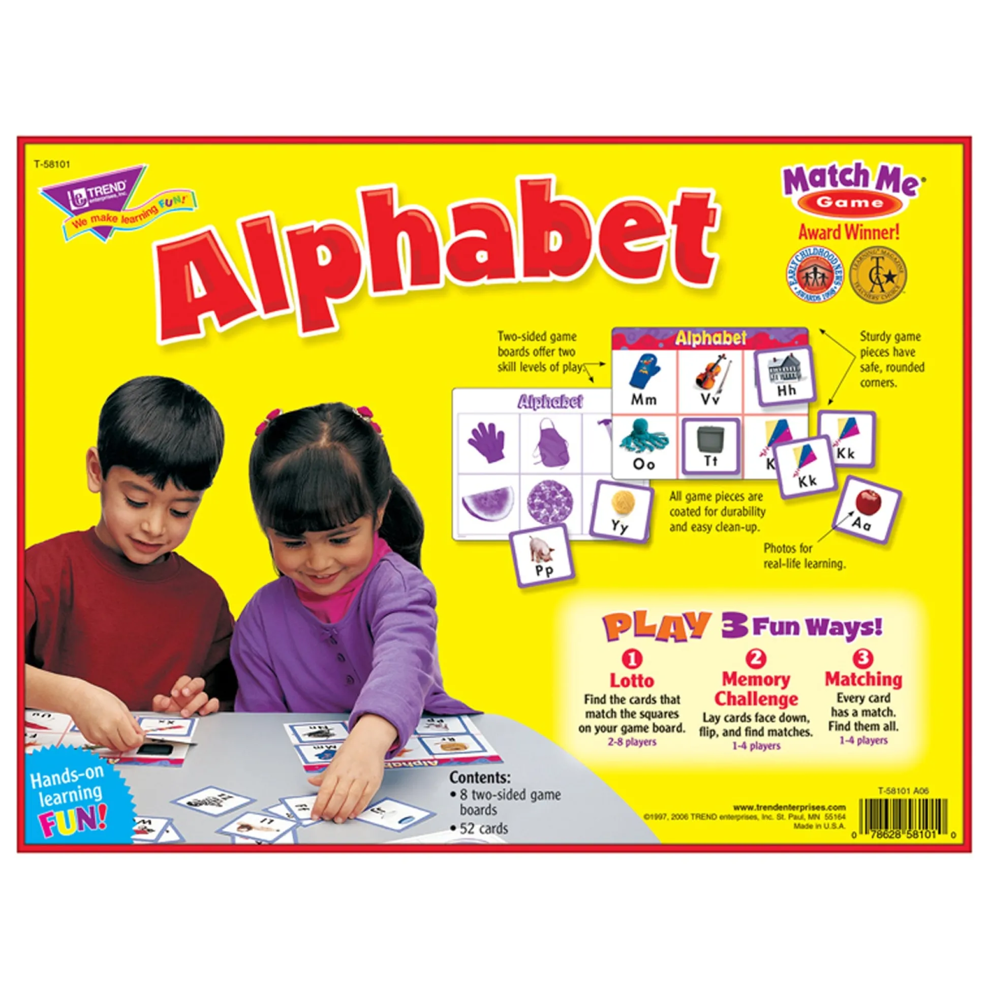 Educators Resource TREND Alphabet Match Me Games - Interactive Learning Fun* Preschool Education Toys & Activities