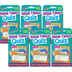 Educators Resource TREND Bible Times Quiz Challenge Cards, Multipack of 6* Card Games