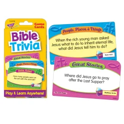 Educators Resource TREND Bible Trivia Challenge Cards, Ultimate Quiz Pack of 6* Card Games