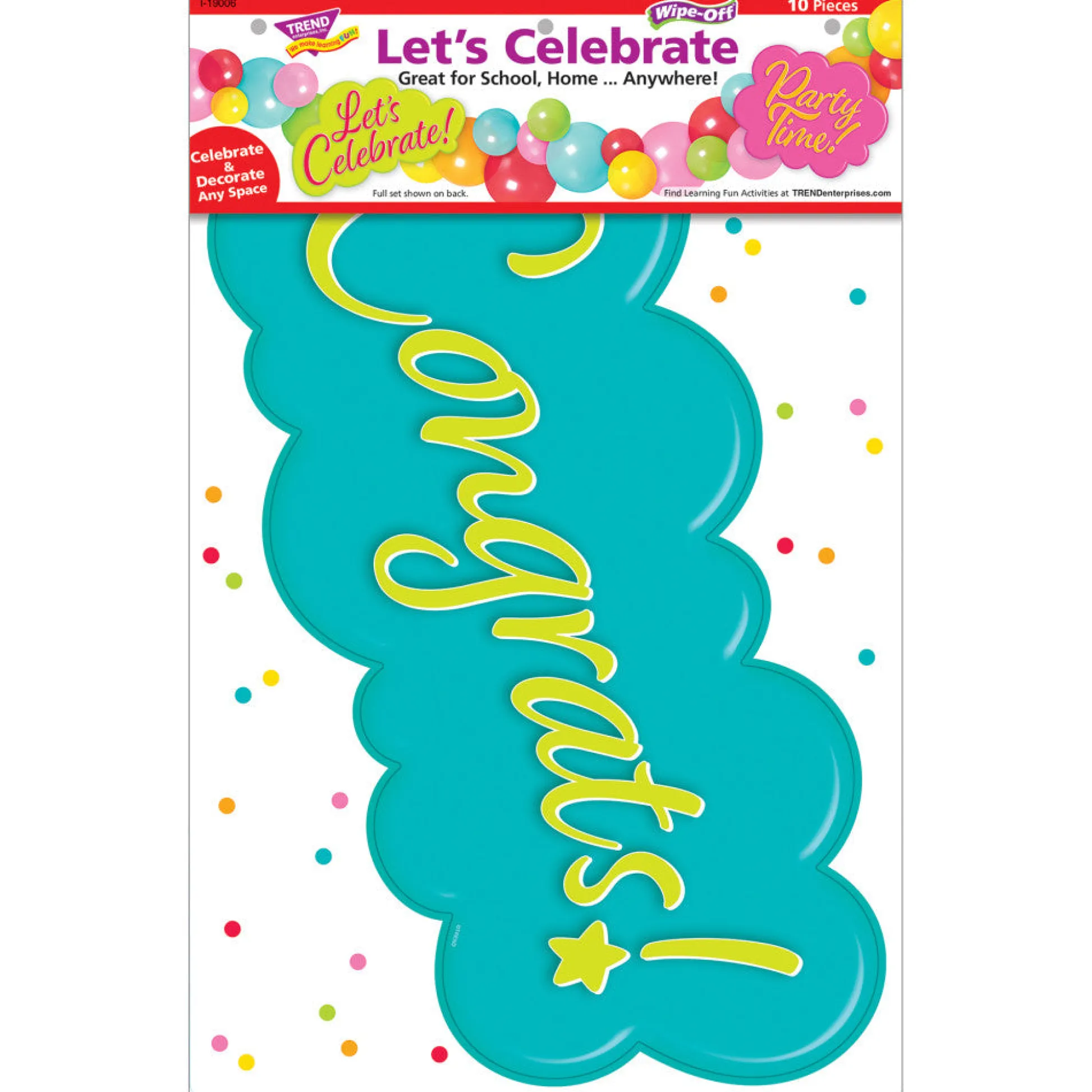 Flat River Group TREND Celebrate Learning Decorative Set, 10-Piece Dry-Erase Kit* Crafts & Activities