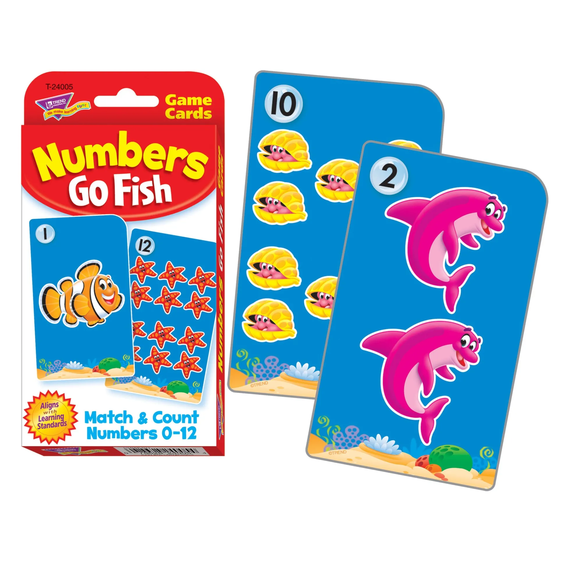 Educators Resource TREND Challenge Cards Numbers Go Fish - Learning Math Game - 6 Sets* Card Games