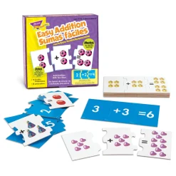 Educators Resource TREND Easy Addition Fun-to-Know Puzzles - Bilingual Learning Set - Pack of 2* Puzzles