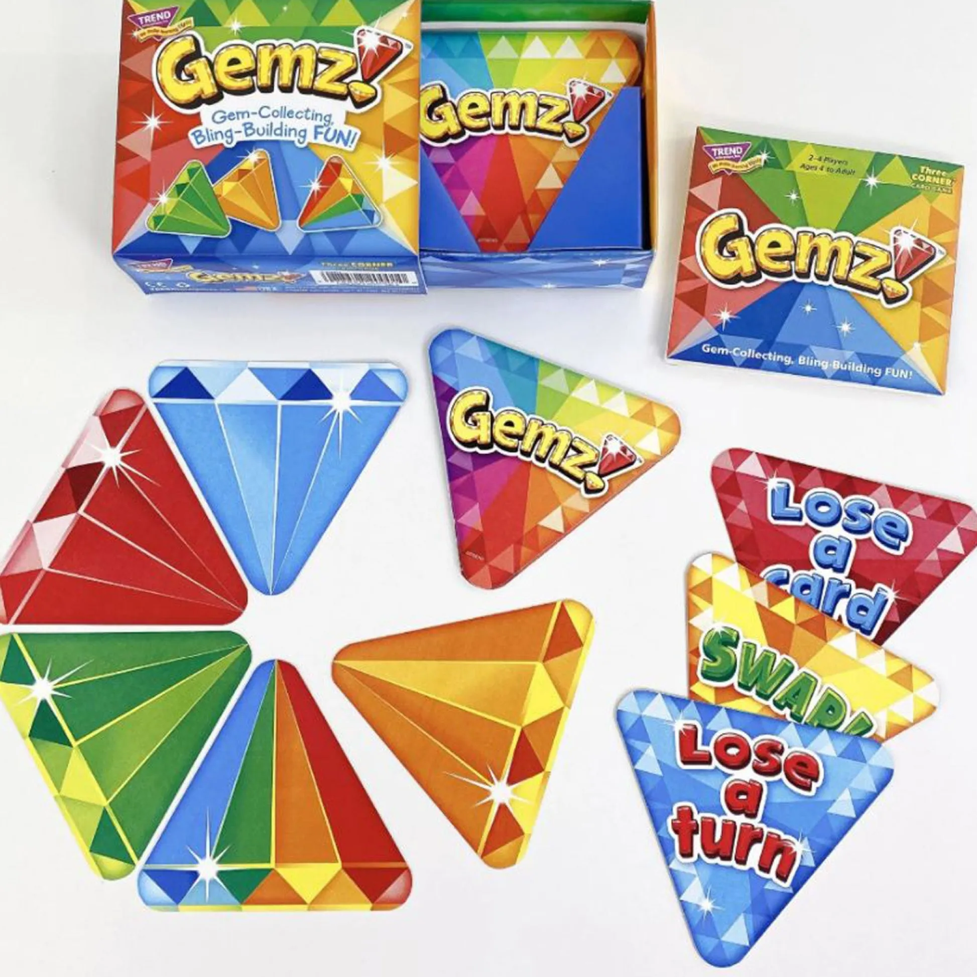 Educators Resource TREND Gemz! Three Corner Card Game, 3-Pack* Card Games|Social & Emotional Skills