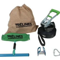 Flat River Group Treslines Roller Adventure Line 36 ft - Zipline with Grip Bar Handle* Activities & Games