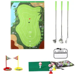 Flat River Group Trimate Golf Game Chipping Mat and Accessories, Ultimate Practice Golf Travel Set* Toy Sports