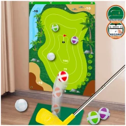 Flat River Group Trimate Golf Game Chipping Mat and Accessories, Ultimate Practice Golf Travel Set* Toy Sports