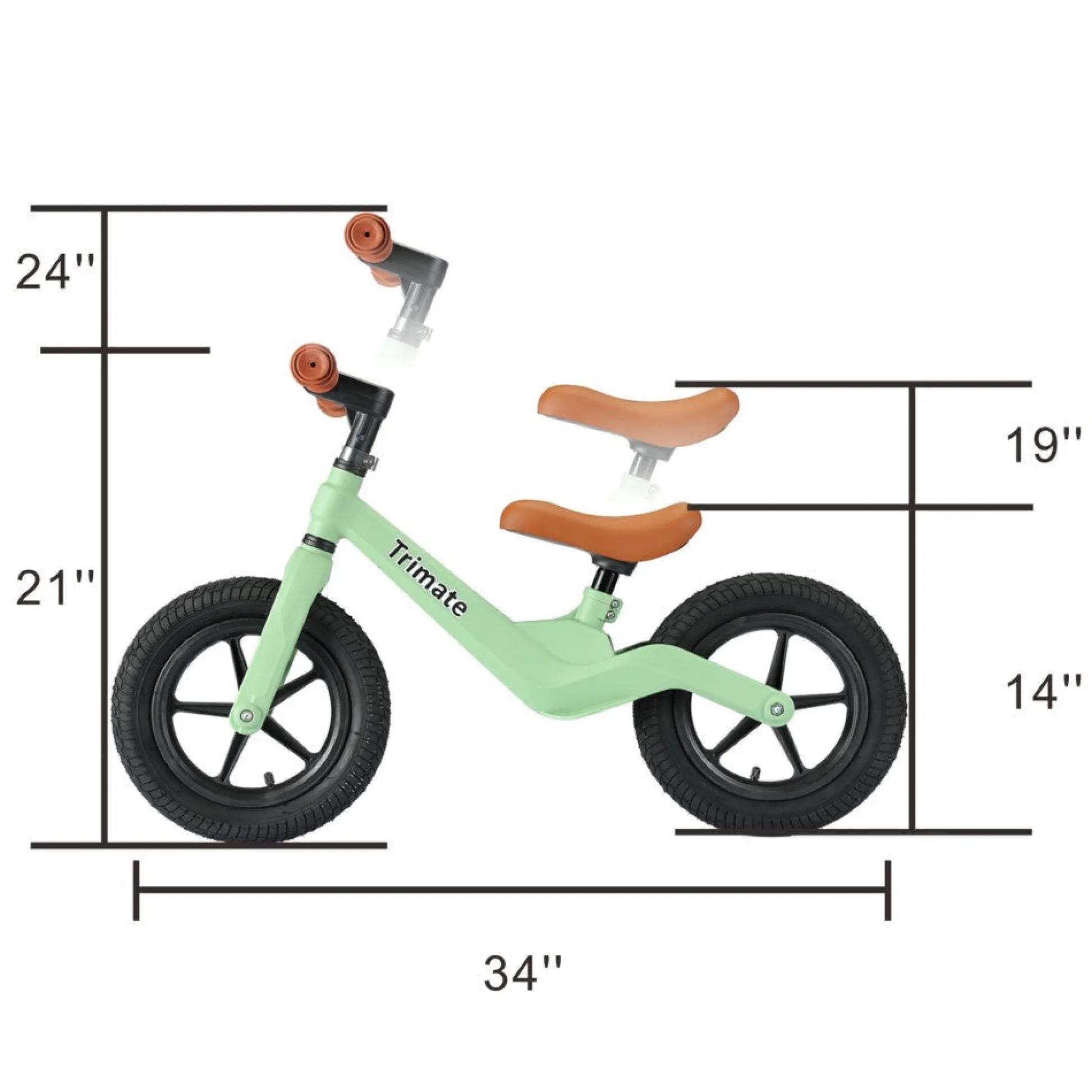 Flat River Group Trimate Toddler Balance Bike, Green - No Pedal Sport Bike for 3-5 Year Old* Ride-Ons|Ride-Ons & Push-Pull Toys