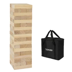 Flat River Group Trimate Tumbling Tower Large - Towering Pine Wood Game* Wood & Jumbo Blocks
