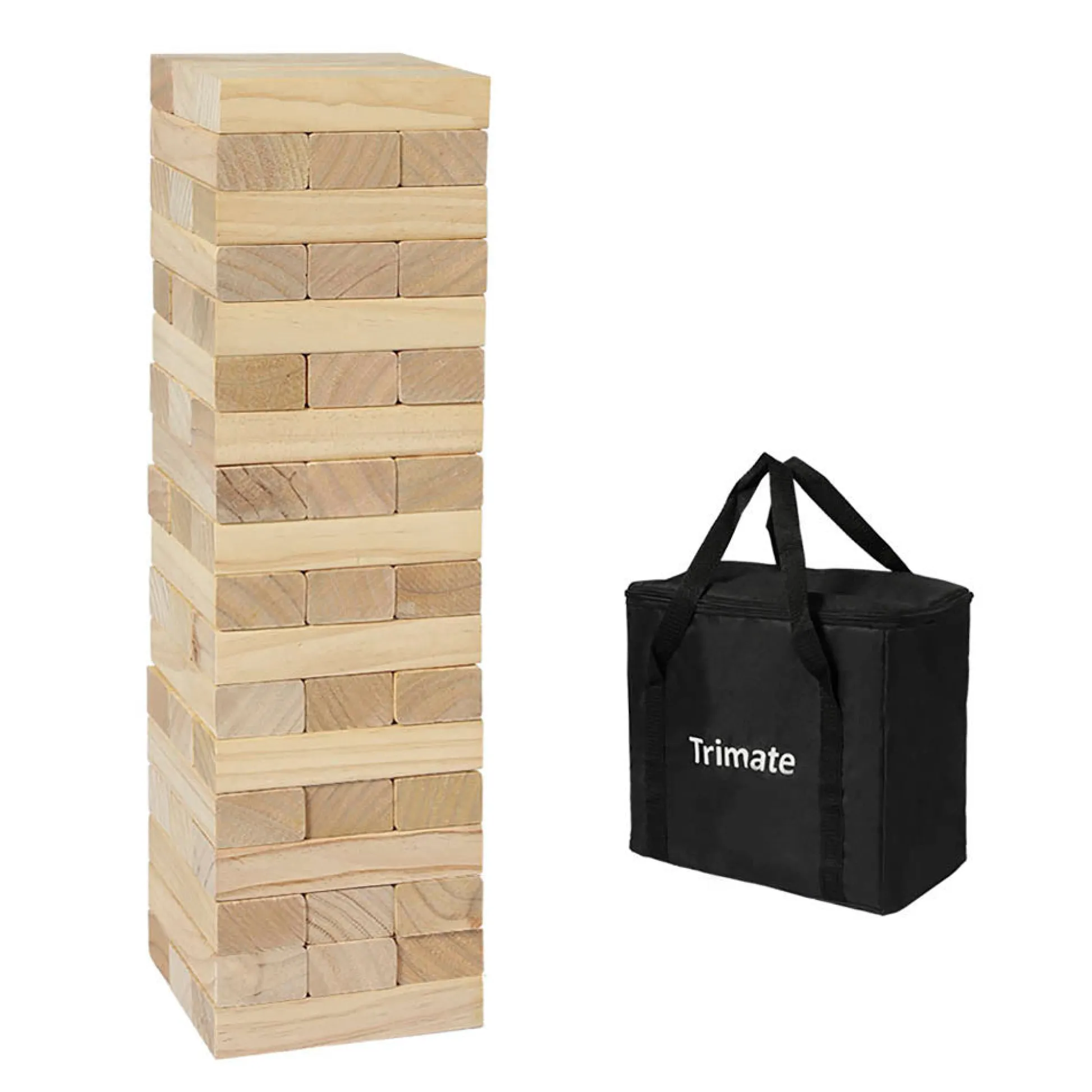 Flat River Group Trimate Tumbling Tower Large - Towering Pine Wood Game* Wood & Jumbo Blocks