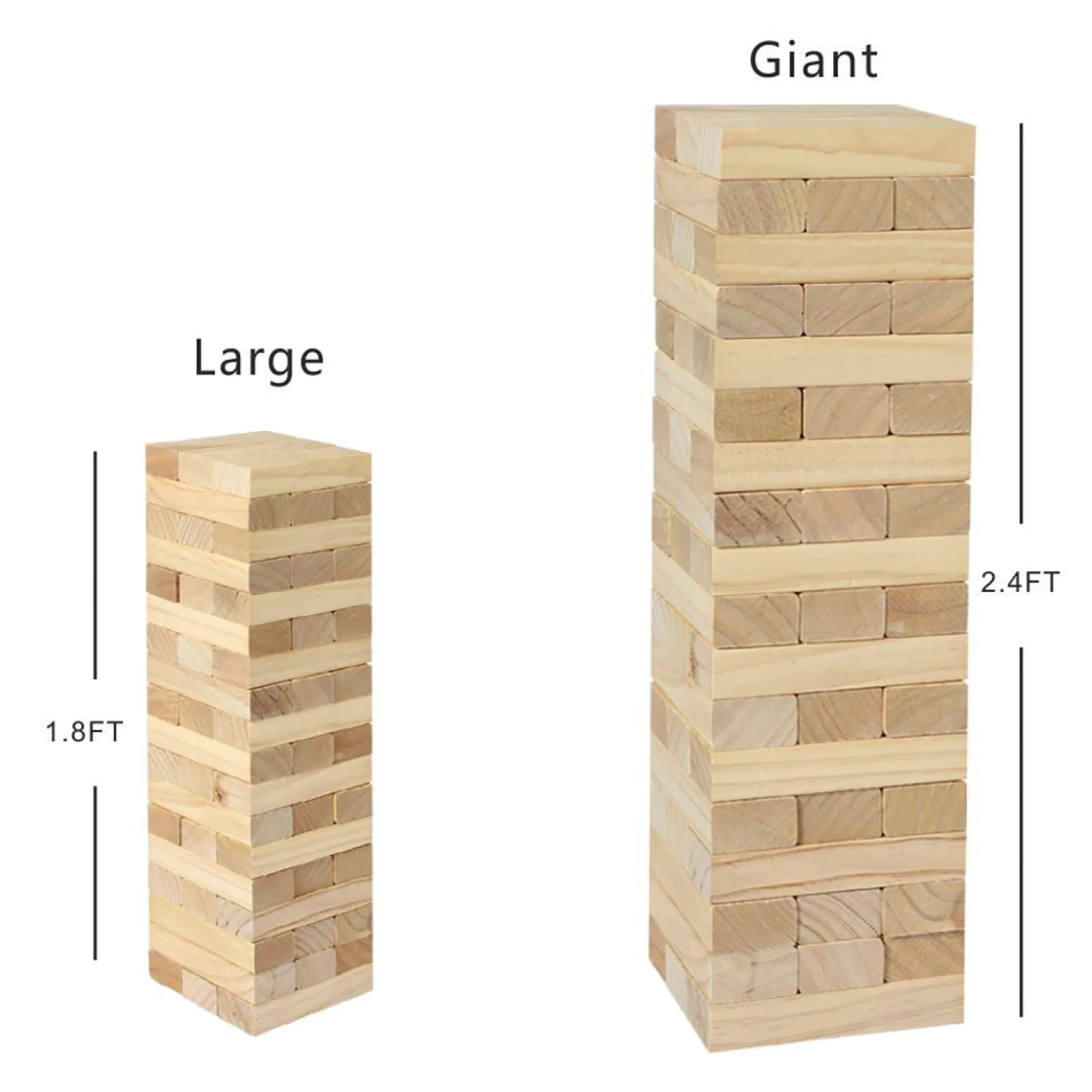 Flat River Group Trimate Tumbling Tower Large - Towering Pine Wood Game* Wood & Jumbo Blocks