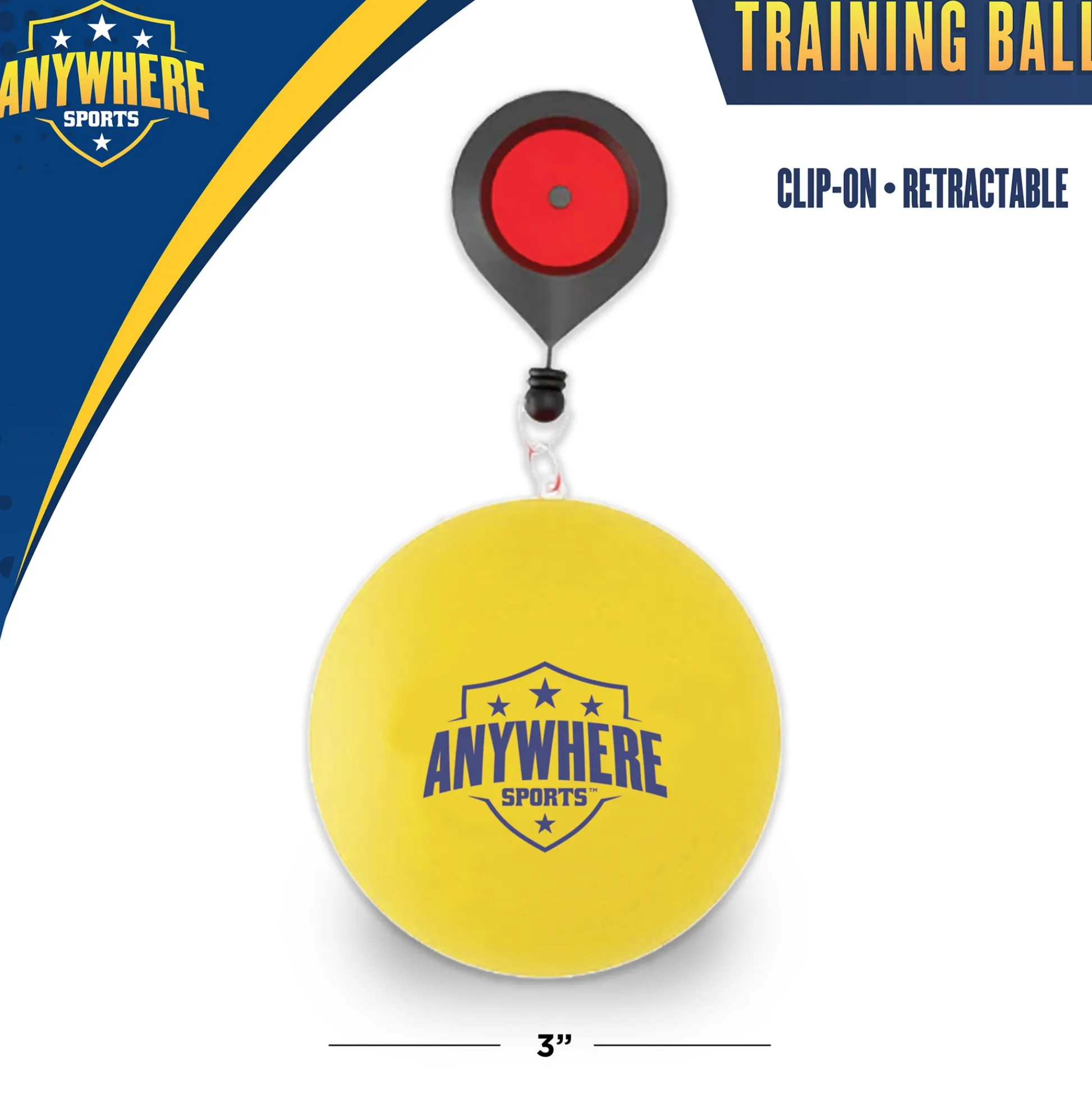 Flat River Group Triple Threat Sports Training Ball - 3-in-1 Leash Clip for Soccer, Football, Rugby* Toy Sports