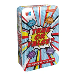 AreYouGame True or False? Tin Travel-Sized Trivia Game* Family & Entertainments Games|Social & Emotional Skills