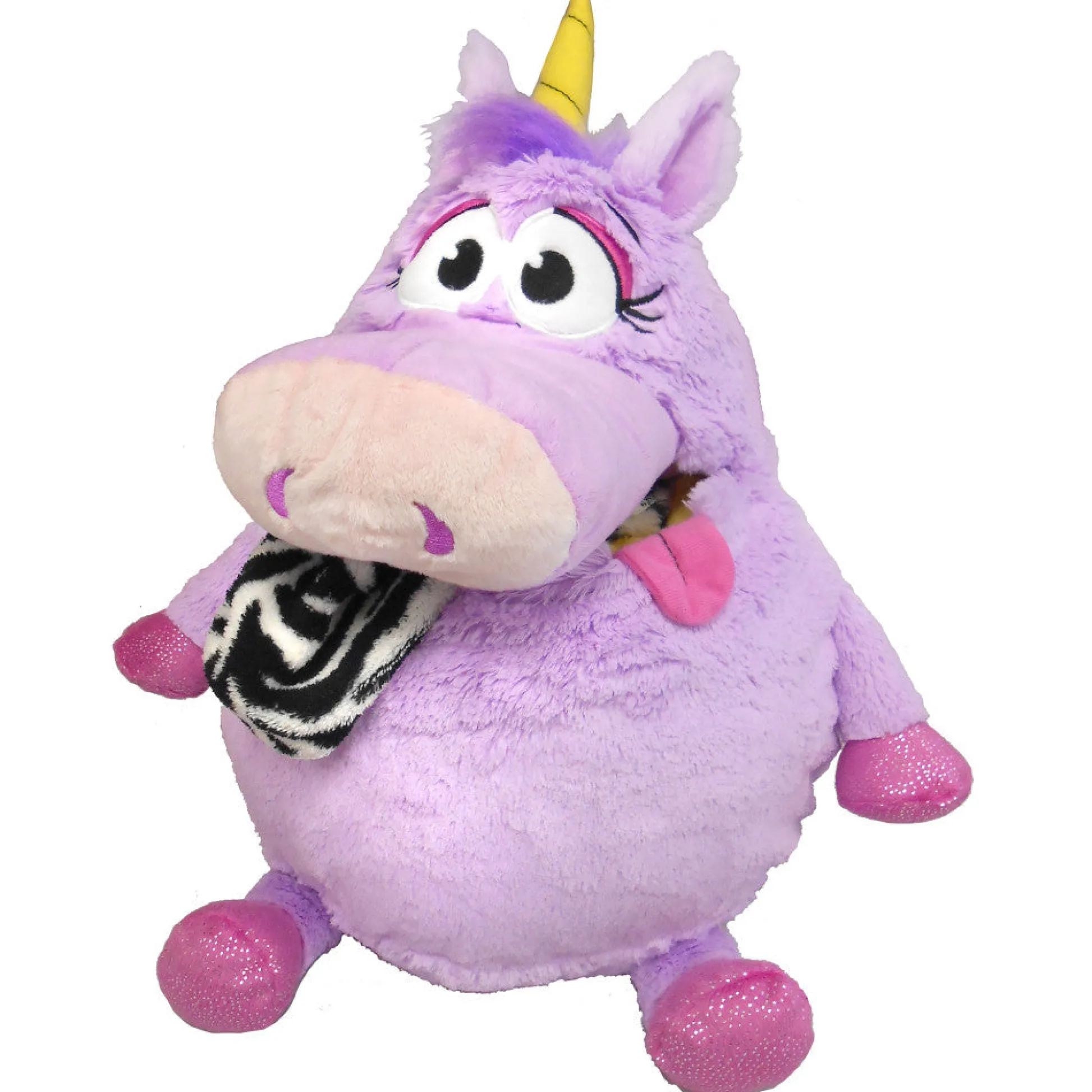 Flat River Group Tummy Stuffers Plush Unicorn - Purple Storage Companion* Stuffed Animals|Stuffed Animals & Plush Toys