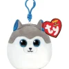 Calendar Holdings, LLC Ty Mini Beanie Squish-A-Boos Slush Husky Squish Clip* Stuffed Animals|Stuffed Animals & Plush Toys