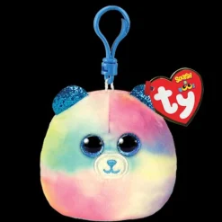 Calendar Holdings, LLC Ty Squish-a-Boos Hope Bear Squish Clip - 3 Inch Rainbow Plush* Stuffed Animals|Stuffed Animals & Plush Toys