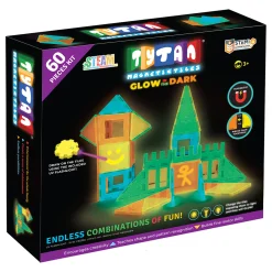 Tytan Toys Tytan Magnetic Tiles Glow In The Dark V2.0 Kit - 60pcs* Magnetic Tiles & Building Sets