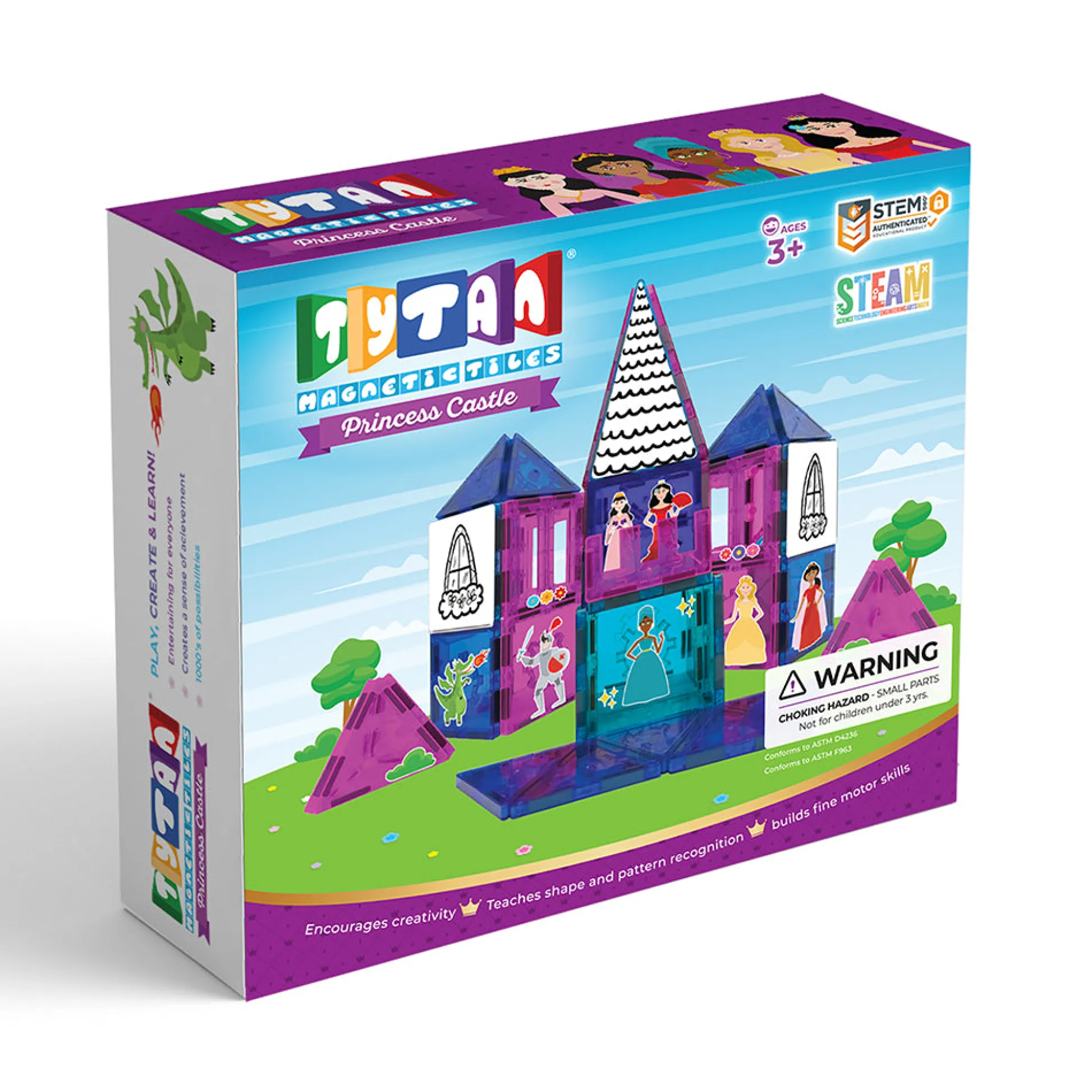 Tytan Toys Tytan Magnetic Tiles Pincess Kit - 60Pcs* Magnetic Tiles & Building Sets