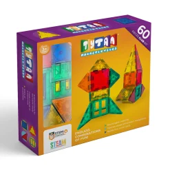 Tytan Toys Tytan Magnetic Tiles Value Kit - 60 Piece Colorful Construction Set* Magnetic Tiles & Building Sets