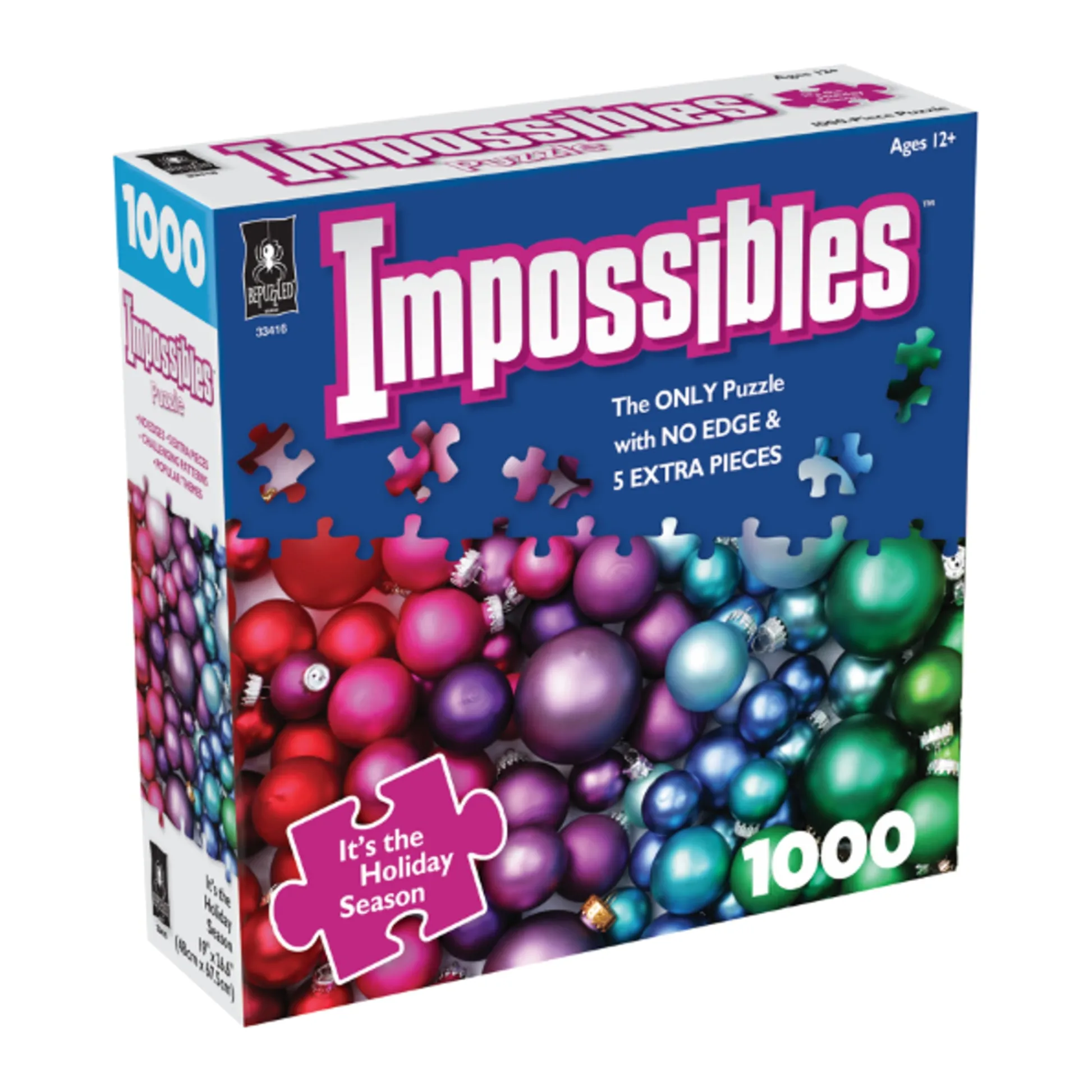 AreYouGame University Games Christmas Rainbow Gradient Impossible Jigsaw Puzzle - 1000 pc* Puzzles