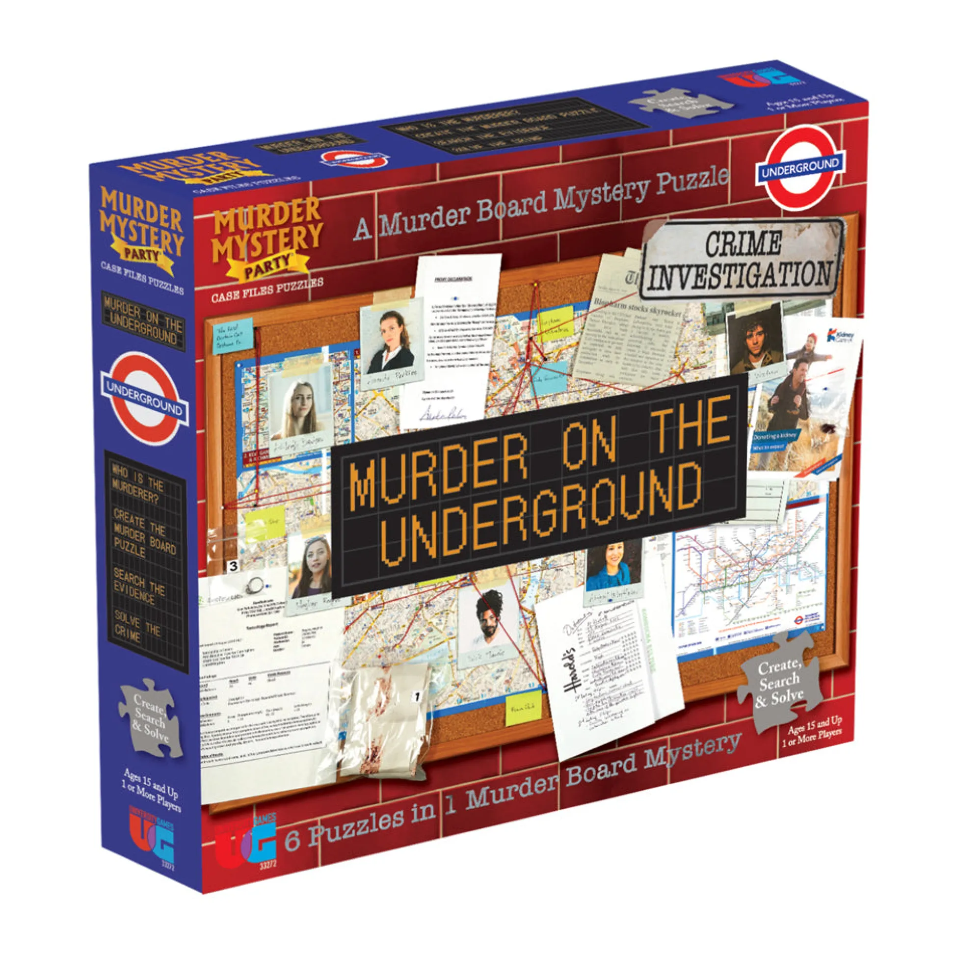 AreYouGame University Games Murder Mystery Party Case Files - Underground Murder Puzzle* Board Games|Puzzles