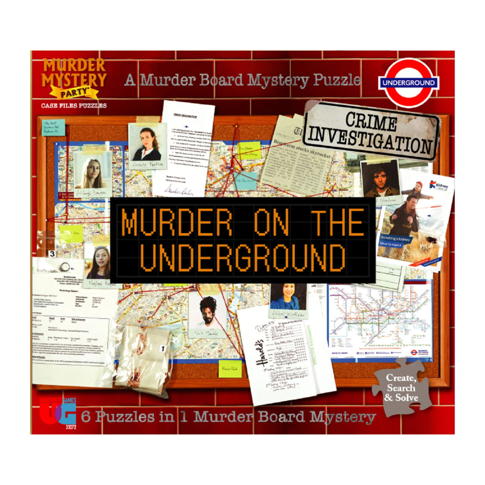 AreYouGame University Games Murder Mystery Party Case Files - Underground Murder Puzzle* Board Games|Puzzles