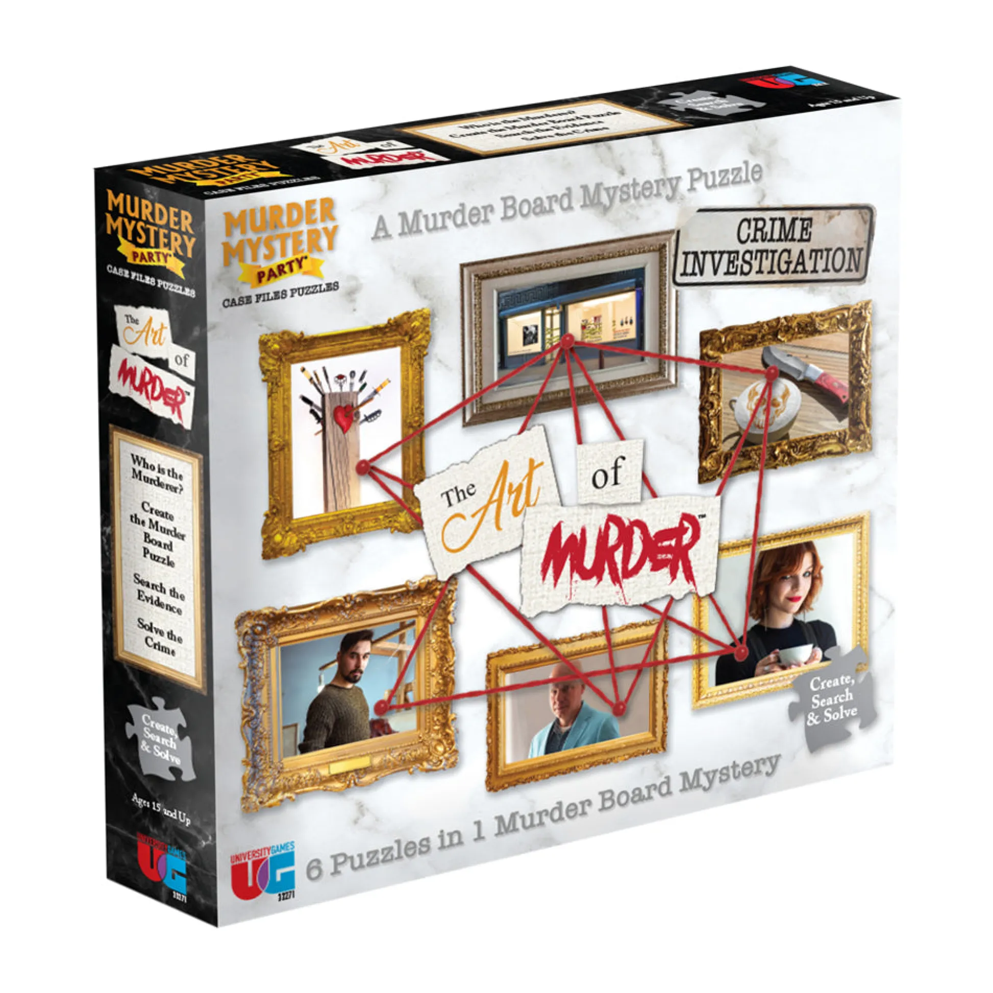 AreYouGame University Games Murder Mystery Party Case Files - The Art of Murder Puzzle Set, 1000 Pieces* Puzzles