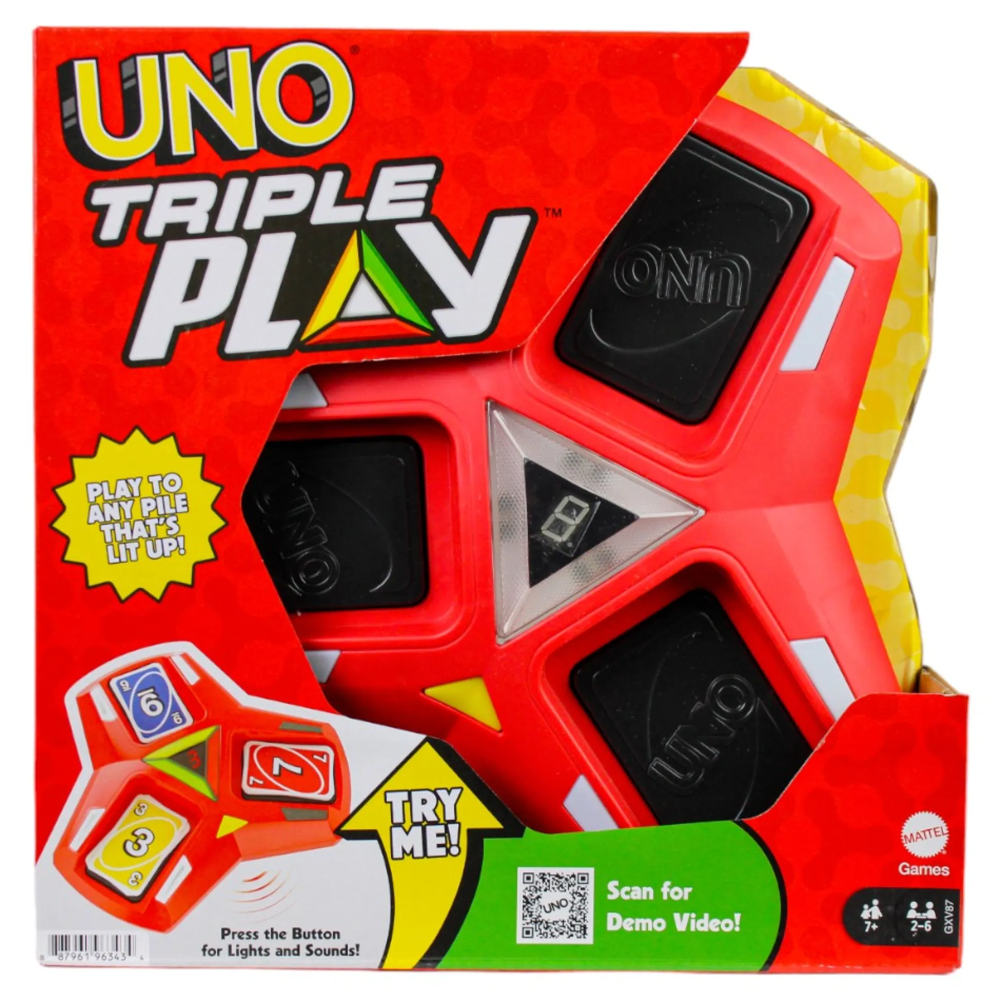 Calendar Holdings, LLC Uno Triple Play Electronic Card Game by Mattel* Social & Emotional Skills|Card Games