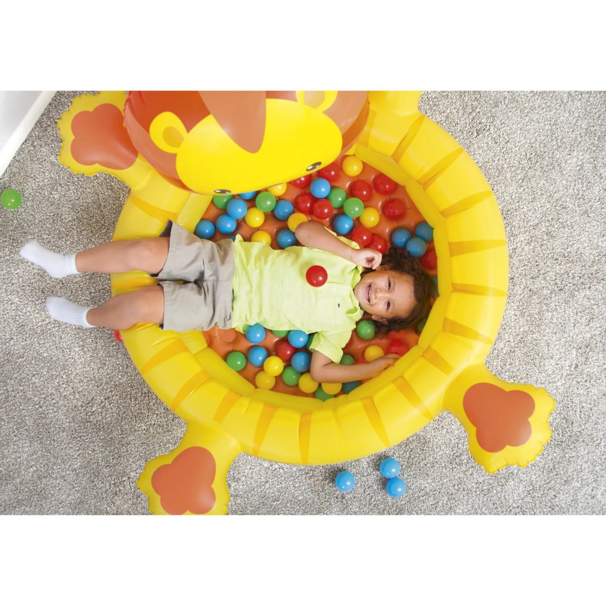 Flat River Group Up, In & Over Lion-Themed Inflatable Ball Pit, 44x39x24 Inches* Social & Emotional Skills