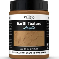 Flat River Group Vallejo Texture Acrylic Paint - Brown Earth 26219 - 6.79oz (200ml)* Drawing, Color & Painting