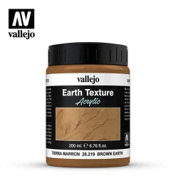 Flat River Group Vallejo Texture Acrylic Paint - Brown Earth 26219 - 6.79oz (200ml)* Drawing, Color & Painting