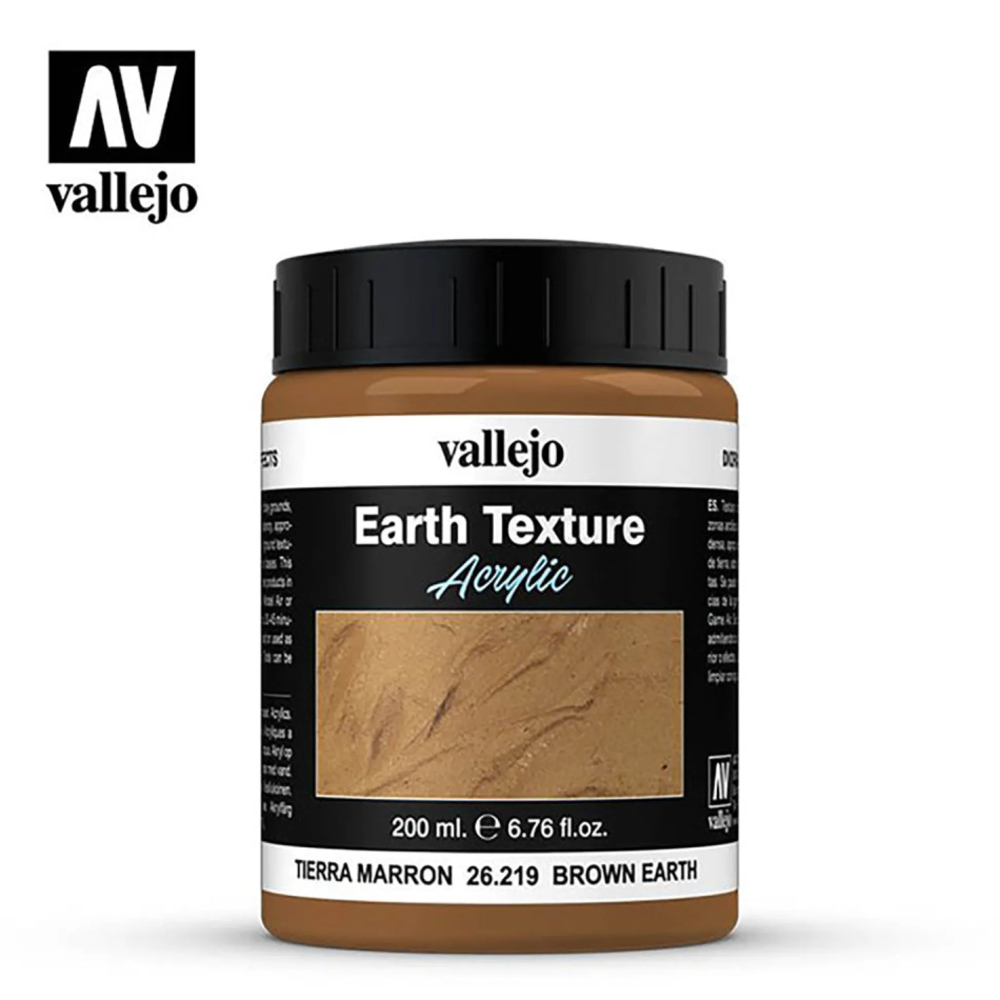 Flat River Group Vallejo Texture Acrylic Paint - Brown Earth 26219 - 6.79oz (200ml)* Drawing, Color & Painting